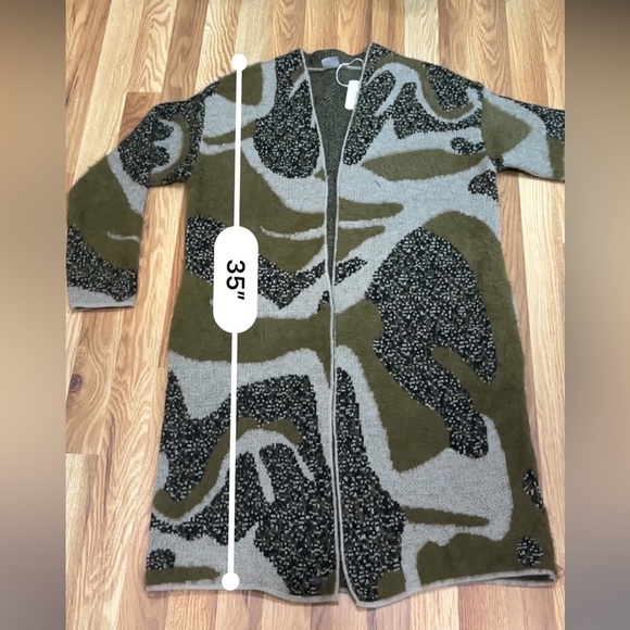 Camo eyelash knit cardigan NWT - Picture 6 of 8
